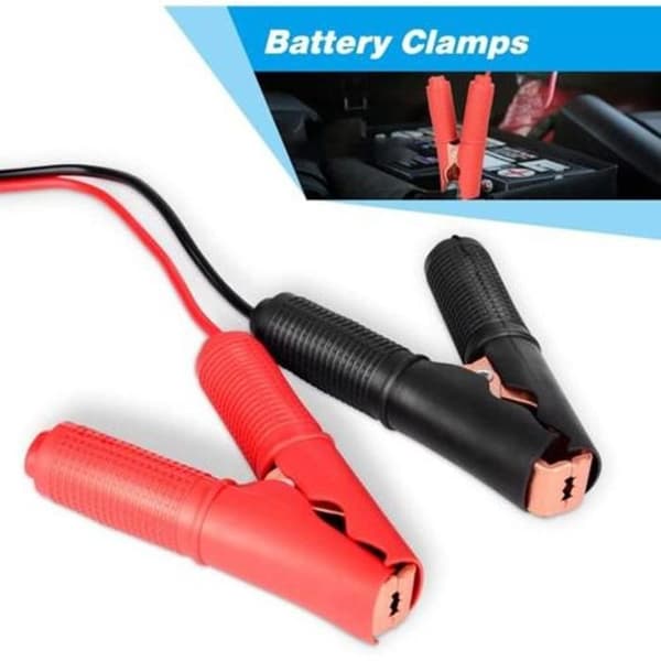2 delar 30A Krokodilklämmor 12v 24v Startkabel för Bilbatteriladdare - 1m