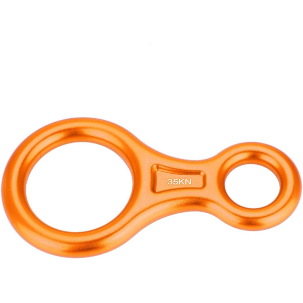 Klätterrep nedfarten, 35KN Figur 8 Ord Rep Nedfarten Rappel Ring Klippklättring Räddningsutrustning Orange