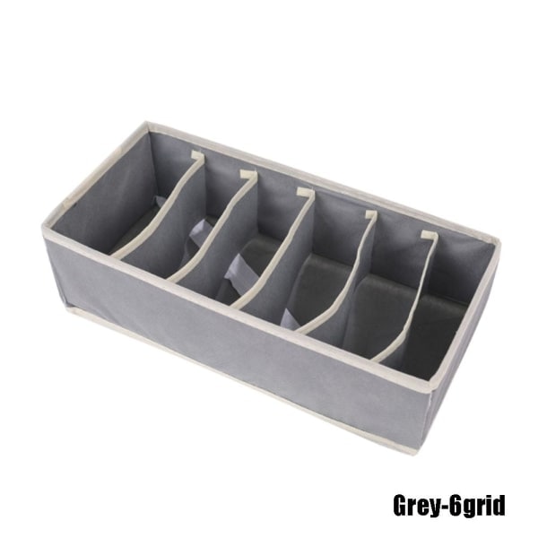 Underwear opbevaringsboks Strømper opbevaringspose 6 grid(1PC)