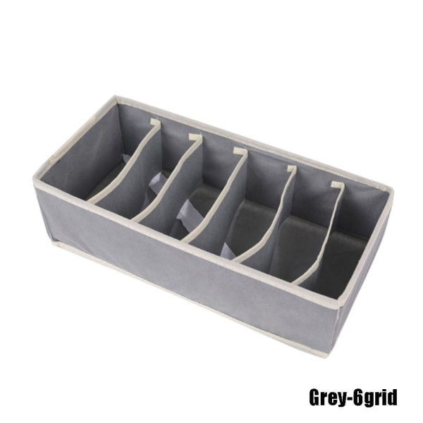Underwear Storage box Socks Storage bag 6 grid(1PC)