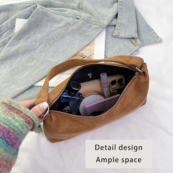 Elegant Damaxelväska PU Läder Underarmsväska Handväska Kompletterar Varje Outfit för Flera Tillfällen Beige Beige