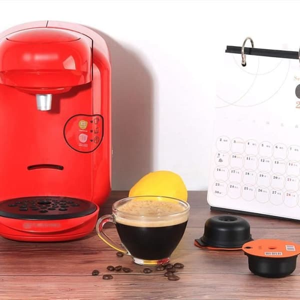 Kaffefilter - 180 ml - Återanvändbart - Kompatibelt med Bosch Tassimo - Med silikonlock