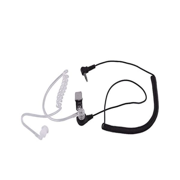 3,5 mm headset-hörlurar med 1 stift för amatörradio - svart