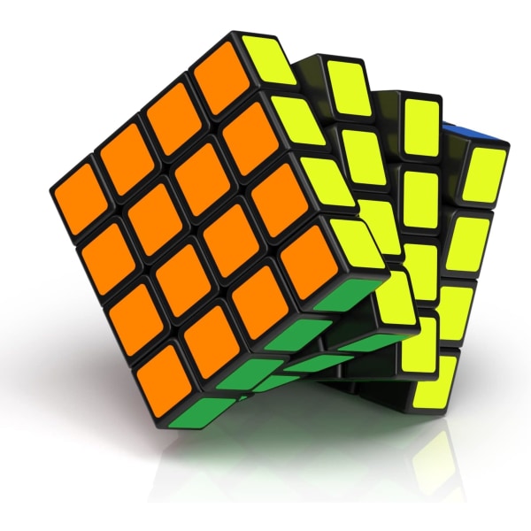 4x4 Speed ​​Cube, QiYuan Original 4x4x4 Fast Cube erittäin kestävä tarra eloisilla väreillä (4x4x4)