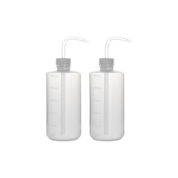 2-pack 500 ml klämflaskor i plast med smal öppning i LDPE, klämvattenflaska, 500 ml