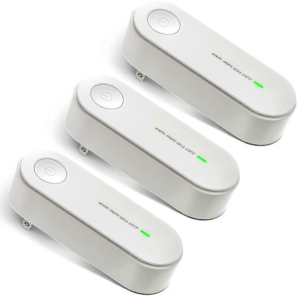 Plug-in luftrenser 3 stk. Bærbar negativ iongenerator Filterløs hjemmeluftionisatorer Luftfrisker Luftfilter Luftrenser for fjerning av lukt