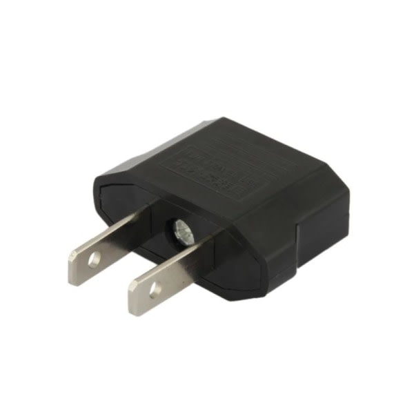 2-PACK Travel adapter EU to US Black