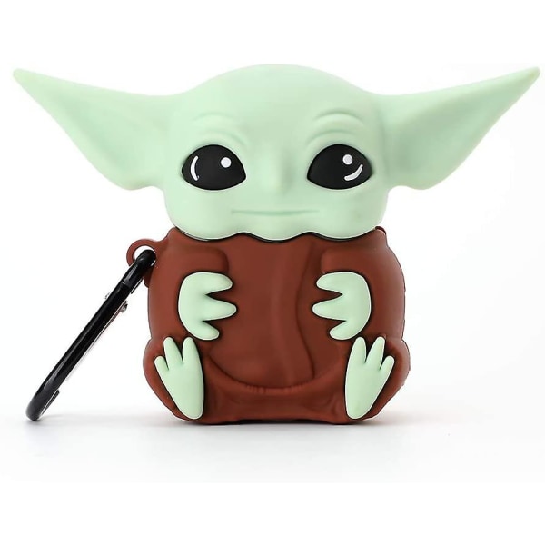 3d Yoda case Airpod 2/1 case, 3d söpö sarjakuva Naiset Tytöt Lapset Tyylikäs Muoti Tyylikäs Ihastuttava Kawaii Yoda Baby muotoinen Avaimenperä Pvc Case Airpods 1 &