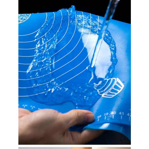 19,7''x15,8'' tarttumaton ja liukumaton silikoninen leivintaikinamatto 50 x 40 cm fondanttimatto taikinarullamatto, jonka mitat ovat BPA-vapaa (sininen)