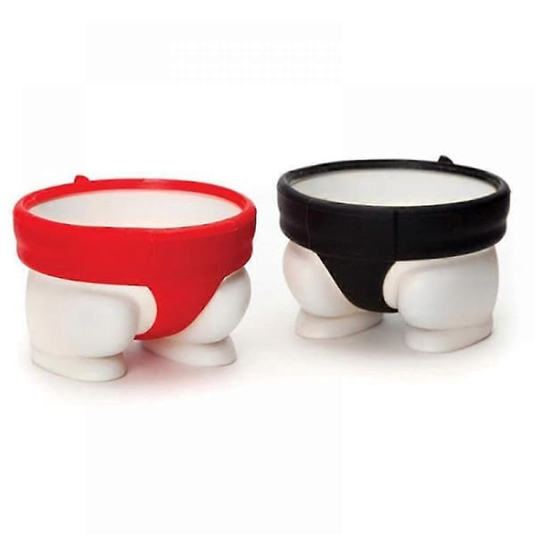 2-delat Äggkopp Silikagel Äggkopp Sumo Äggkopp Set Barn Äggkopp, 6 * 5,5 * 4cm