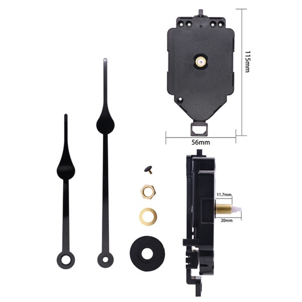 DIY Quartz Pendul Trigger Lydløs Urværk Mekanisme med 16 Spilleboks Bevægelser Ur Væg Ur Dele