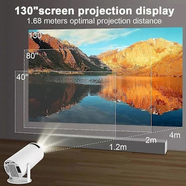 [PLEE] 5G 4K Projektor Smart HD LED WiFi Bluetooth HDMI. USB Android Hjemmebiograf