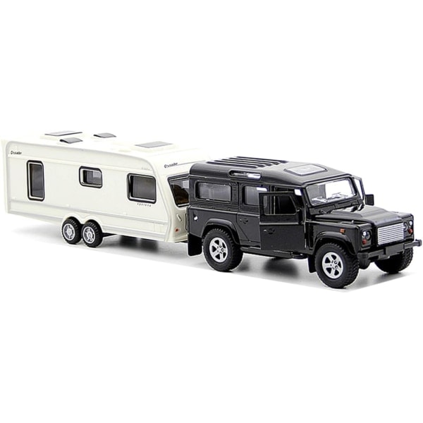 Leksaks Husbil SUV Trailer Dragning Husbil Leksaker för Pojkar Diecast Lastbil Modellbil