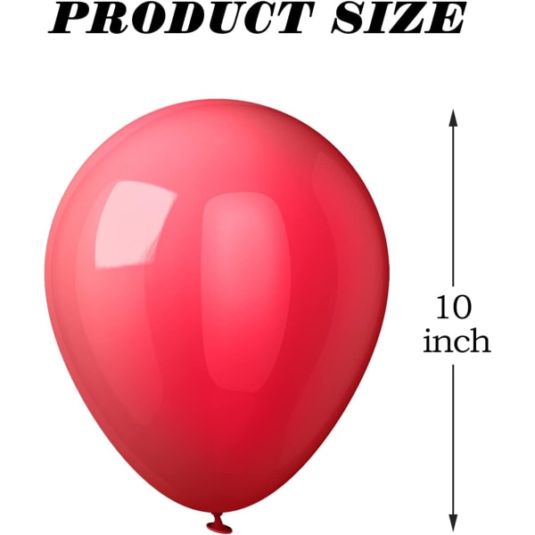 Red Balloons,100 pcs 10 Inch Red Balloons, Red Balloons Latex Balloons for Wedding, Birthday,Party Decorations