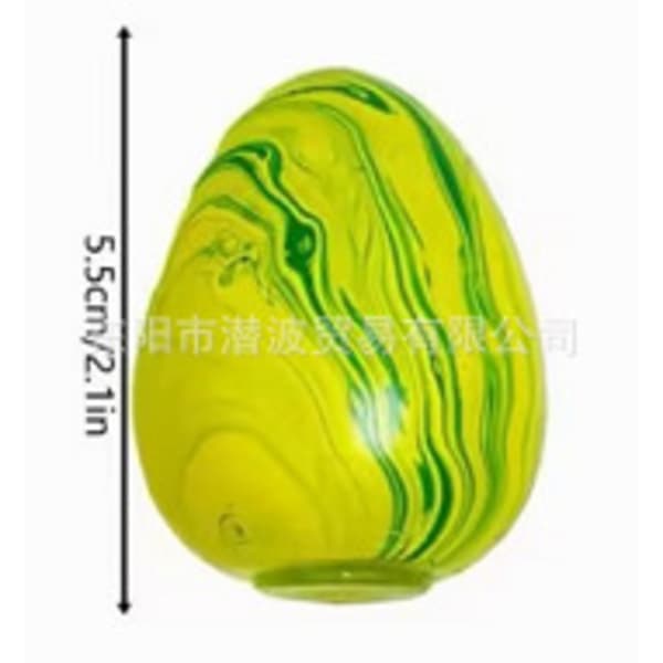 Squishy Stressbold Legetøj – Blødt Maltose Klemmelegetøj Langsomt Stigende Angstlindrende Legetøj Flow patterned egg - green