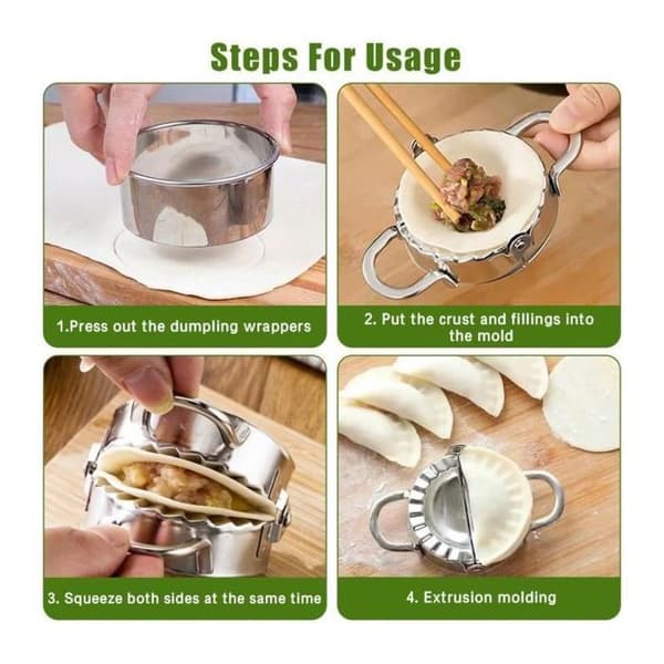 Ravioliform, Pelmeniform, Raviolimaskin, Dumplingform, Fylleskje, Rund Kutteform, for Wontons, Dumplings