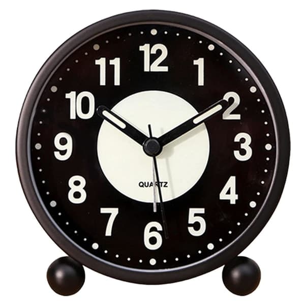 Väckarklocka Luminous 4 Tum Tyst Analog Bordsklocka Tickfri Hög A Batteridriven