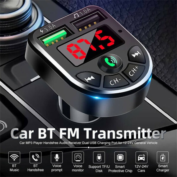 Bluetooth bil FM MP3-spiller USB-lader