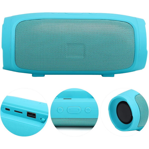 Bluetooth-högtalare, portabla stereo HIFI-högtalare, multimediahögtalare med dubbelhorn, stöder U-disk uppspelning, stöder röstsamtal (Grön)