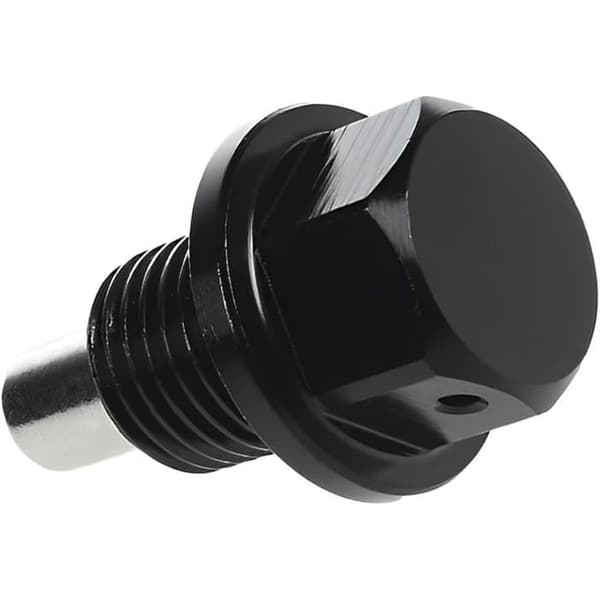 Stöldskyddad dräneringsplugg, universell magnetisk motoroljetrågsmutter, anodiserad metall, med ring (M12x1.5cm)