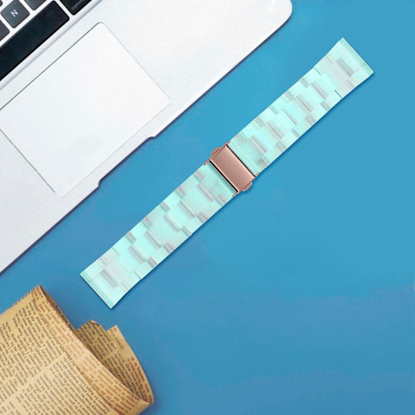 Udskiftningsrem til Garmin Vivoactive 4 - 22mm Vandafvisende Resin Urrem - Phantom Grøn Green Style N Garmin Vivoactive 4