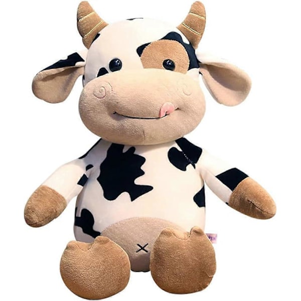 Ko-plyschleksak, 40 cm, Mjuk och Fluffig Fylld Djurdocka, Present för Alla Åldrar och Tillfällen