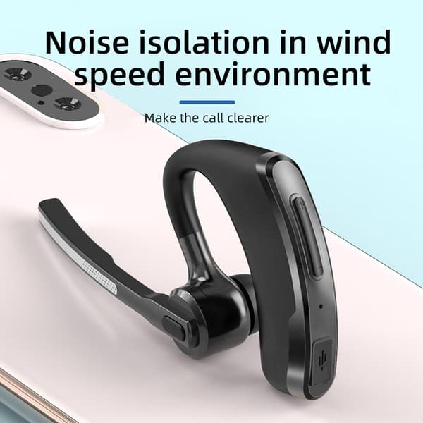 Bluetooth Mono Headset (Enkelt Sidet) - Tilsluttes din PC, Mac, Tablet og/eller Telefon - Støjreducerende, Sort