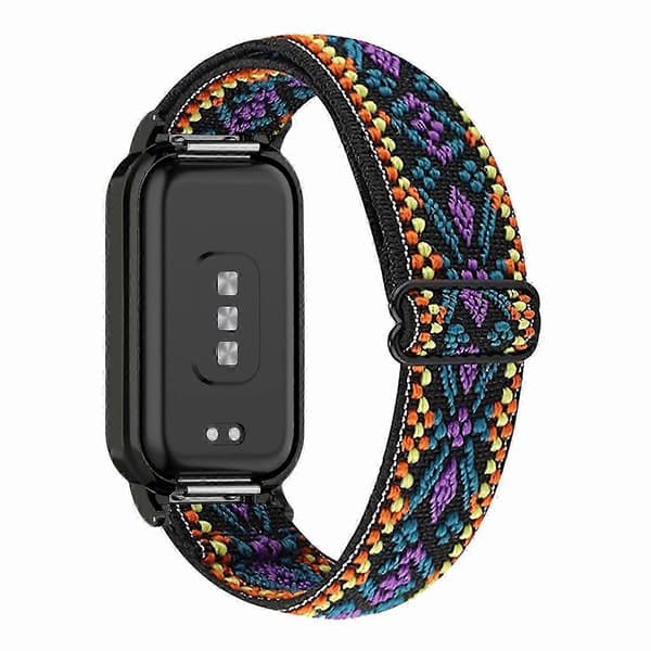 Justerbar urrem i elastisk nylon til Redmi Band 2 - Åndbart armbånd til smartur Purple