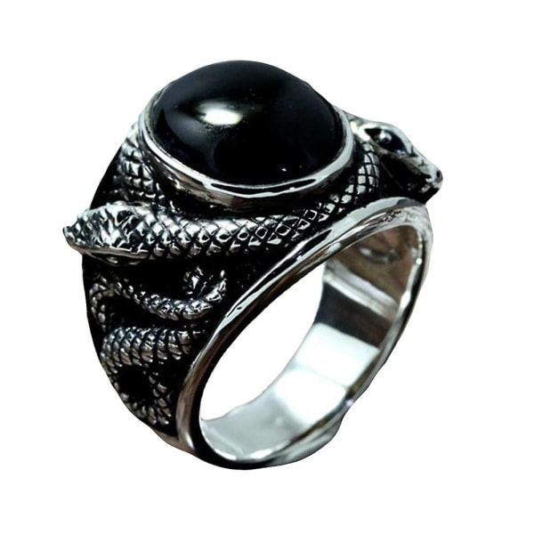Goth Ringe Sorte Ringe Kvinder Antik Band Ring Vintage Gems Ring Biker Ring