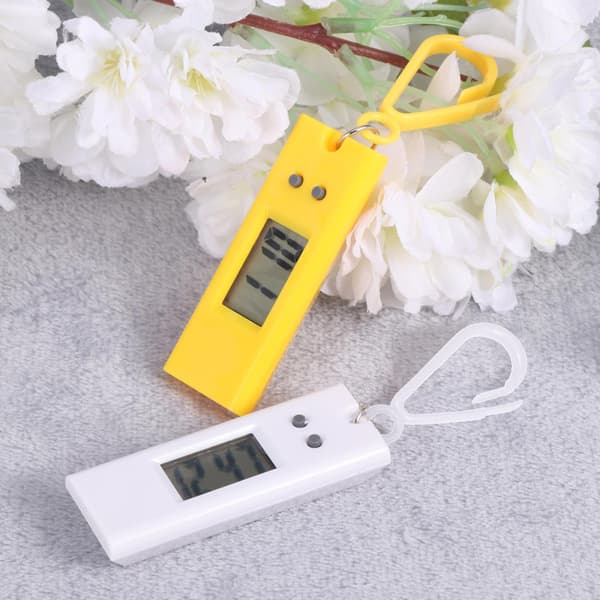 Elektronisk klocka Digital Digital Bords Tid Display Klocka Hängande Nyckelring Studenttillbehör Black