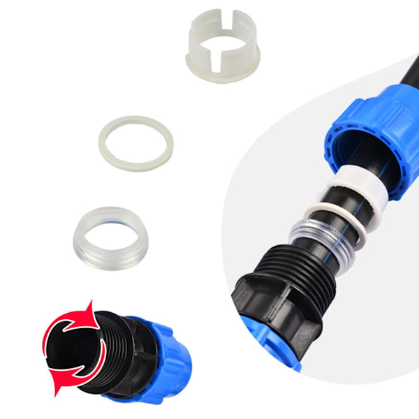 PE-rörkopplingar med innerdiameter 20 mm, T-koppling, armbåge, 4-vägs snabbkoppling, växthus, jordbruk, bevattning, vattenrörskopplingar - AU Elbow