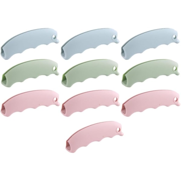 Håndveske Henger Kroker 10stk Silikon Håndtak Bæreposeholder Handlepose Håndtak Bærer Handleposeholder Kurv Håndtakgrep for Shopping