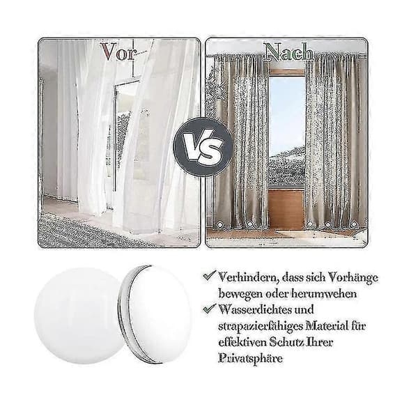 10 st Magnetiska Gardiner Vikter Draperier Vikter Magnet Duschdraperi Vikter Botten För Duk Gardiner, vit PK