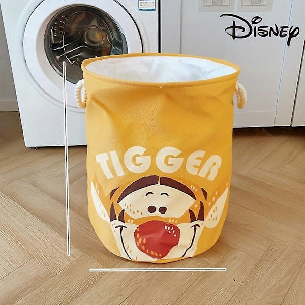 Disney Stitch & Winnie The Pooh Vikbar Tvätthållare - Söt Cartoon Smutskläder Förvaringkorg För Hemmet Orange Smiling Tigger