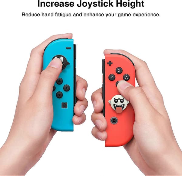 4 stk. Switch Thumb Grips, Bløde Silikon Joystick Dæk til Nintendo Switch/OLED/Switch Lite