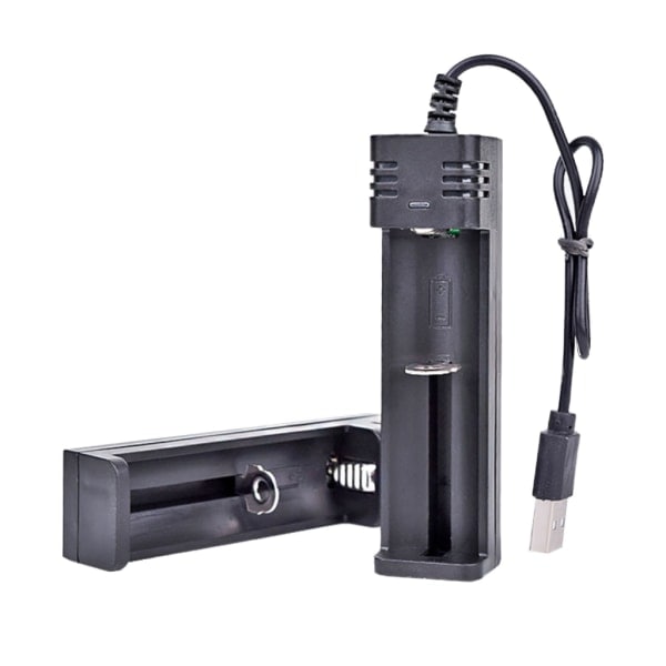 Ny USB li-ion batterioplader 3.7V til 1pc 18650 16340 14500 26650 Lithiumbatterioplader Genopladelig 500mA