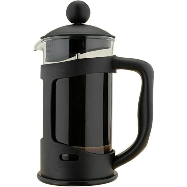 Klassisk Continental 350ml Sort Cafetière – Premium Manuel 1 Kop Fransk Press Kaffemaskine med Hærdet Stødsikkert Glaskande