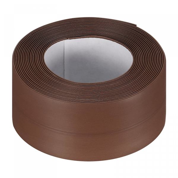 Vanntett tetningslist i PVC, selvklebende, 1,5\" bred x 10,5' lang, brun