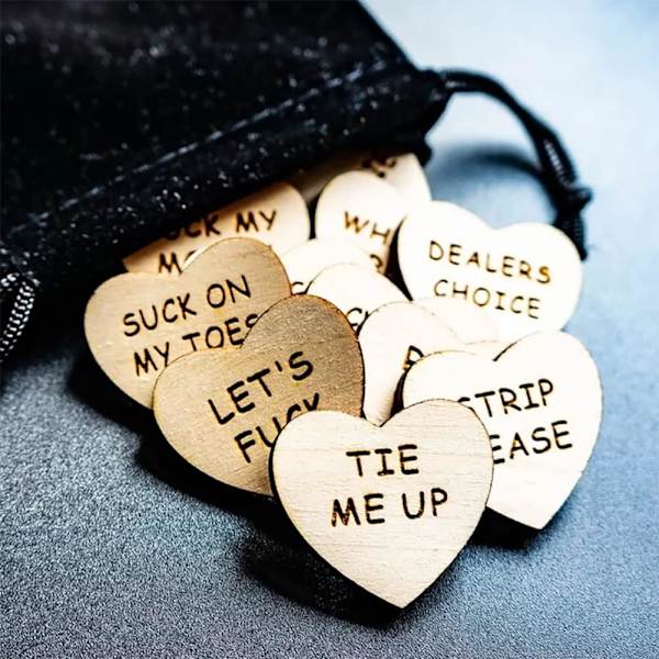 20 stk morsomme sex-tokens, morsomme tokens i tre for par på datekveld, romantiske morsomme sexy tokens for datekveld, fest, spill-B