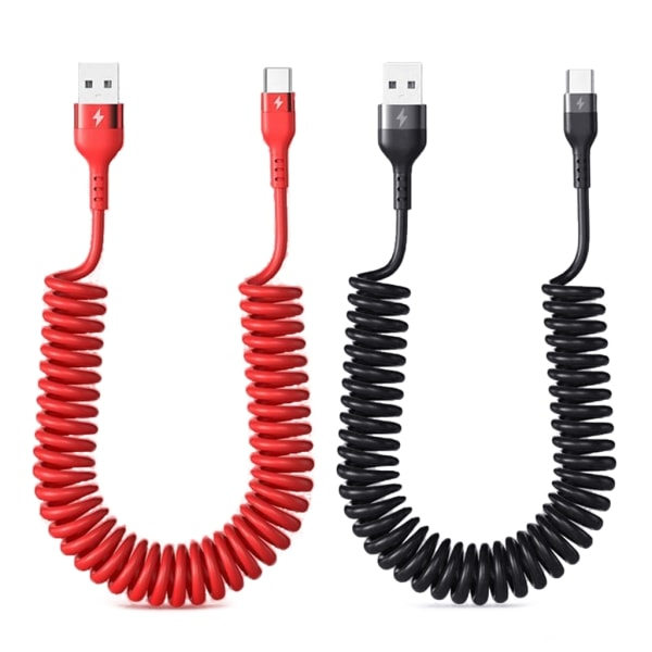 66W USB C-kabel 5A hurtiglading kabel USB A til USB C mobiltelefon lader ledning flokefri USB C-kabel tilbehør