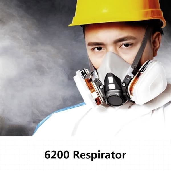 Billig-7 i 1 Halvmask Andningsskydd Gas Spraymålning Skydd 3M 6200