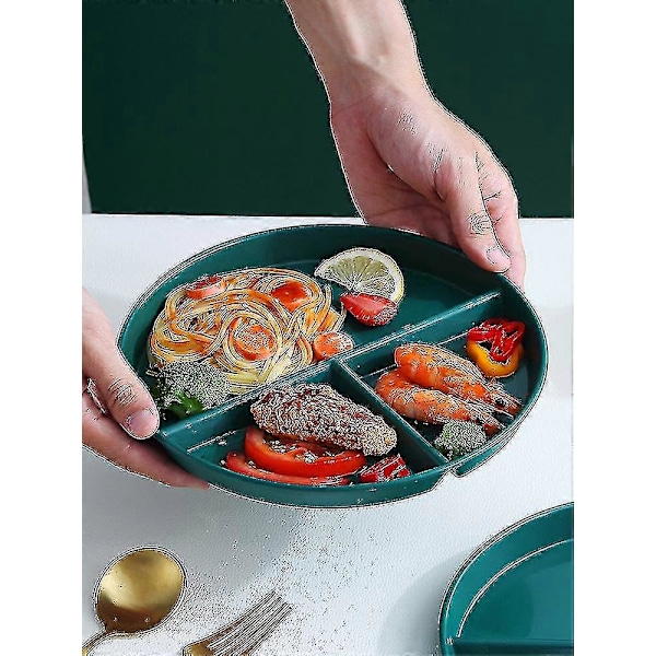 Hemmakök 3 Fack För Vuxna Portionskontroll Middagstallrik[PB]