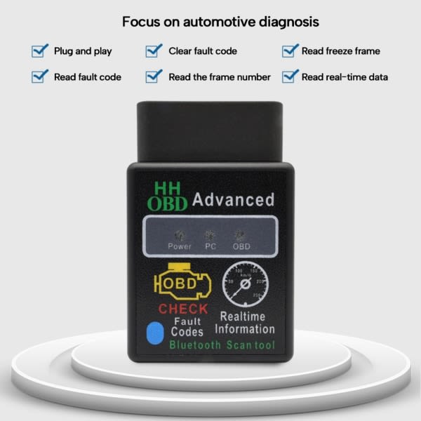 OBD2 Bluetooth-kompatibel diagnostisk skanner koderleser bil auto Odb2 OBD II diagnostisk skannerverktøy for sjekk motor