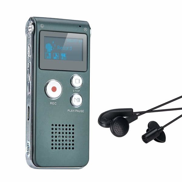Bærbar digital stemmeopptaker - BEIJIYI - 8GB - MP3-spiller - Grå - 2,4-tommers LCD