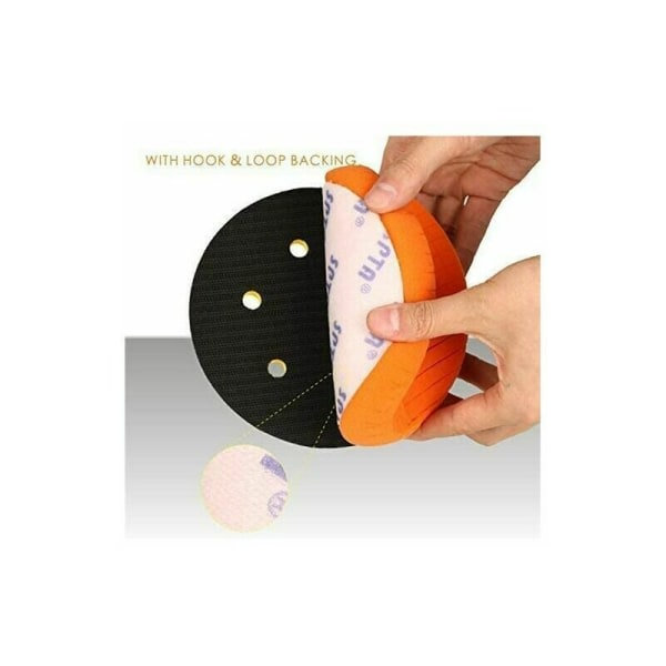 Poleringspuder, 5 poleringssvampe 150 mm sæt Polerkuddar / med RO/DA polermaskine Dual Action Polering