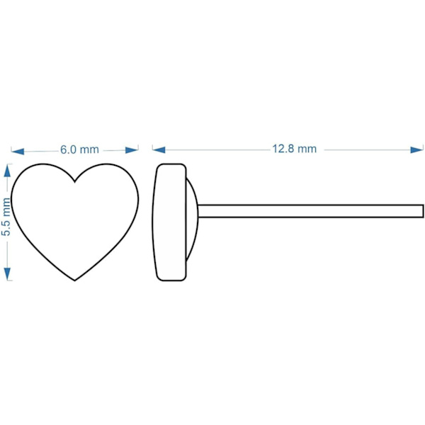 Baker Harly Tiny Heart Stud Øreringe til kvinder