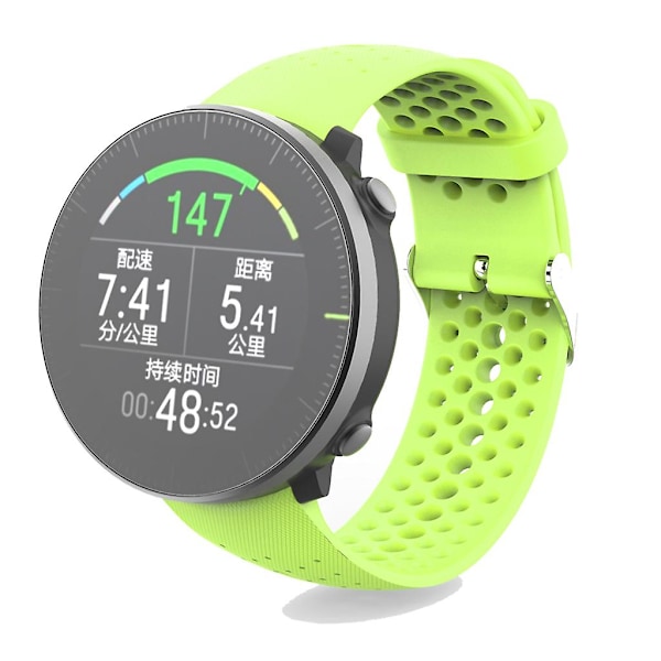Armband för Polar Vantage M Andningsbart Band Svettbeständigt Loop Repskydd Green