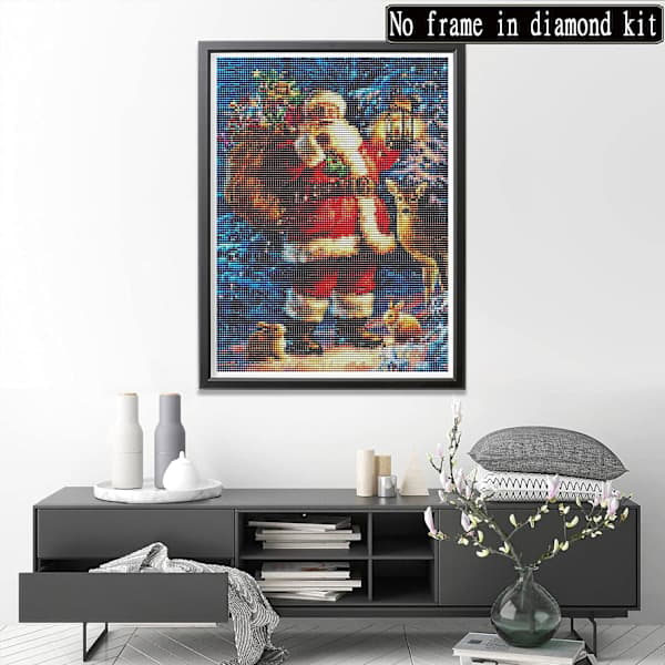 Komplette diamantmalersæt jul, diamantbroderismerte