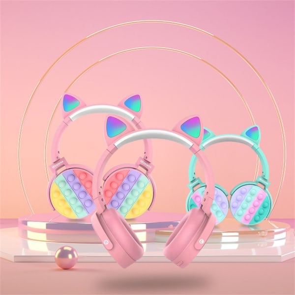 Trådløst headset Pop it Fidget pink