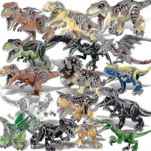 1 stk Jurassic Stor Dinosaur Byggeklodser T-rex Quetzalcoatlus Baryonyx Actionfigurer Legetøj til Børn Gaver Indoraptor
